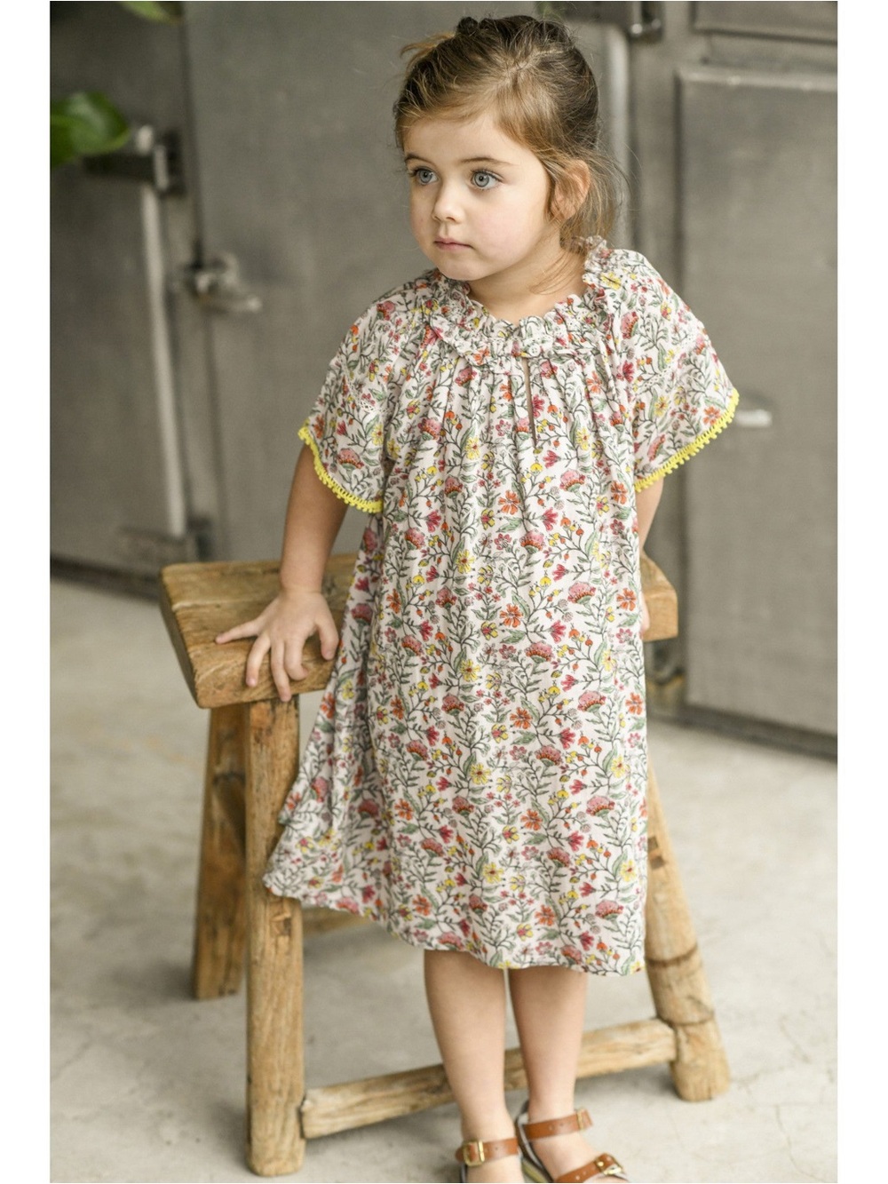 Bonheur du Jour Paris Jacinthe Dress Size 4 Cotton Floral Lace Accents
